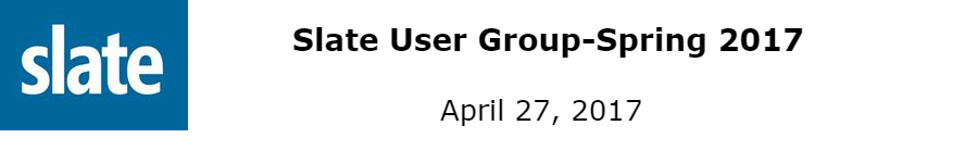 Slate logo with date