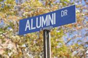 alumni street sign logo