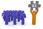 EI Logo with group of people