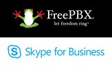 Free PBX and Skype for Business logos
