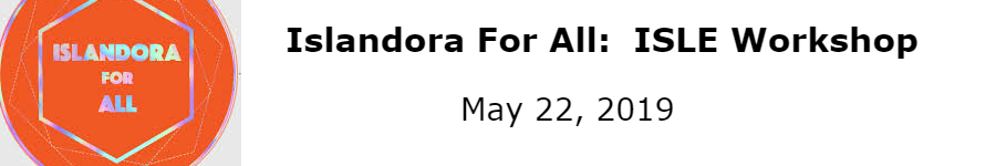 islandora logo with workshop name and date