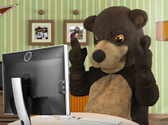 bear at computer