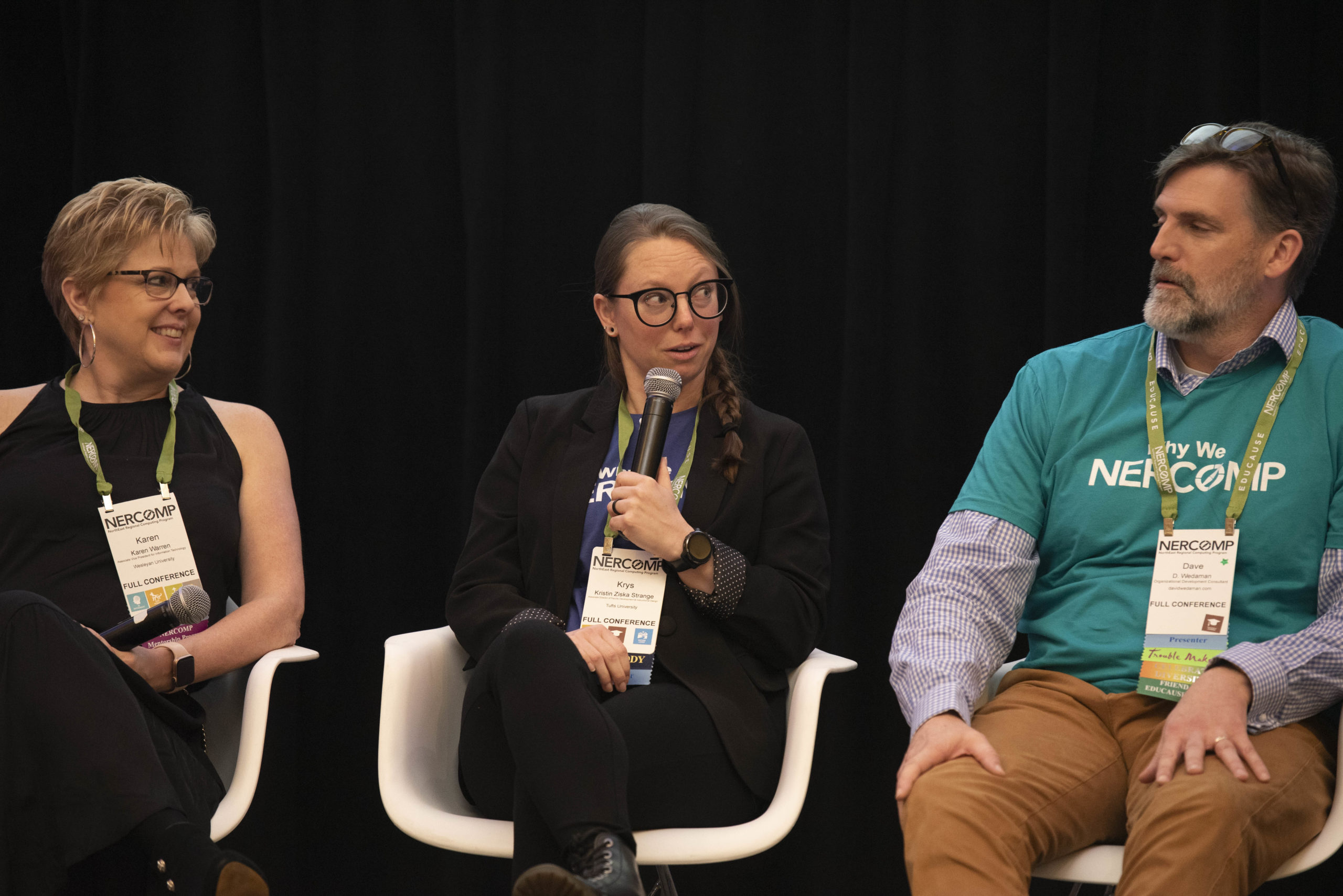 three people on a panel